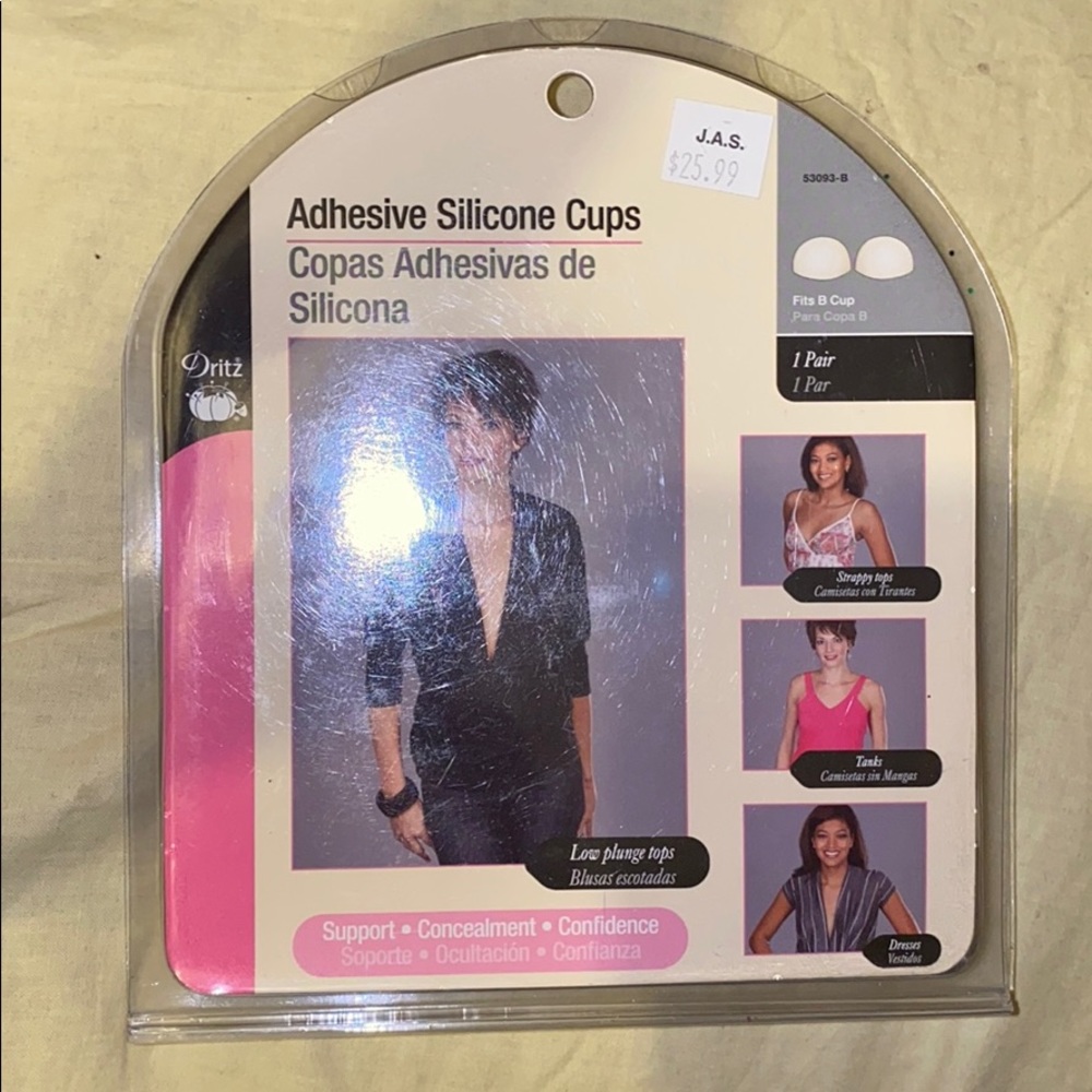 Adhesive silicone cups
